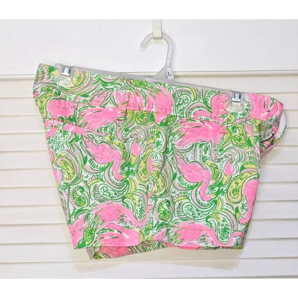 Lilly Pulitzer Women's Pink Flamingo Hot Wings The Walsh Short Size 0 2624 - Picture 9 of 12